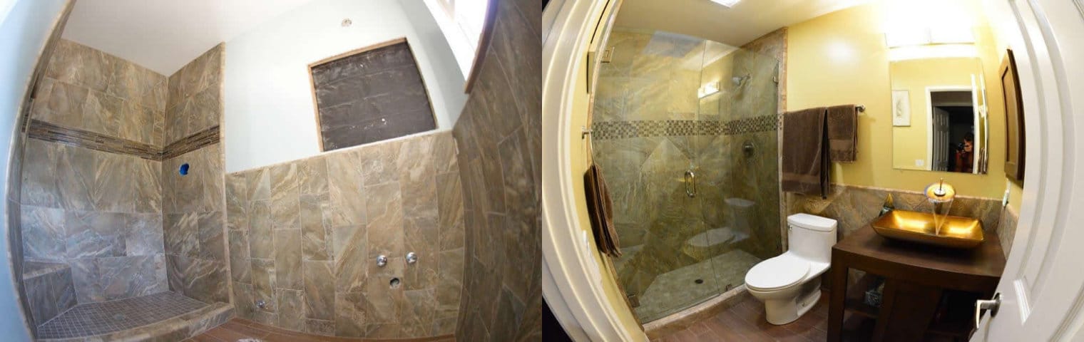 before and after pic bathroom remodeling